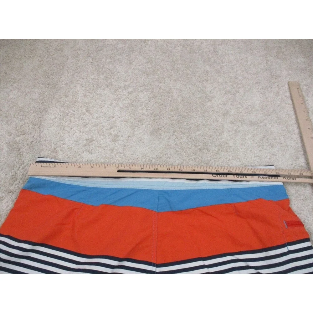 Patagonia Wavefarer Board Shorts Mens 40 Blue Orange Striped Swim Trunks 19